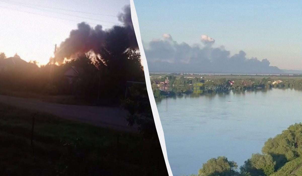 У Краснодарському краї РФ після атаки дронів палає найбільший НПЗ (фото)