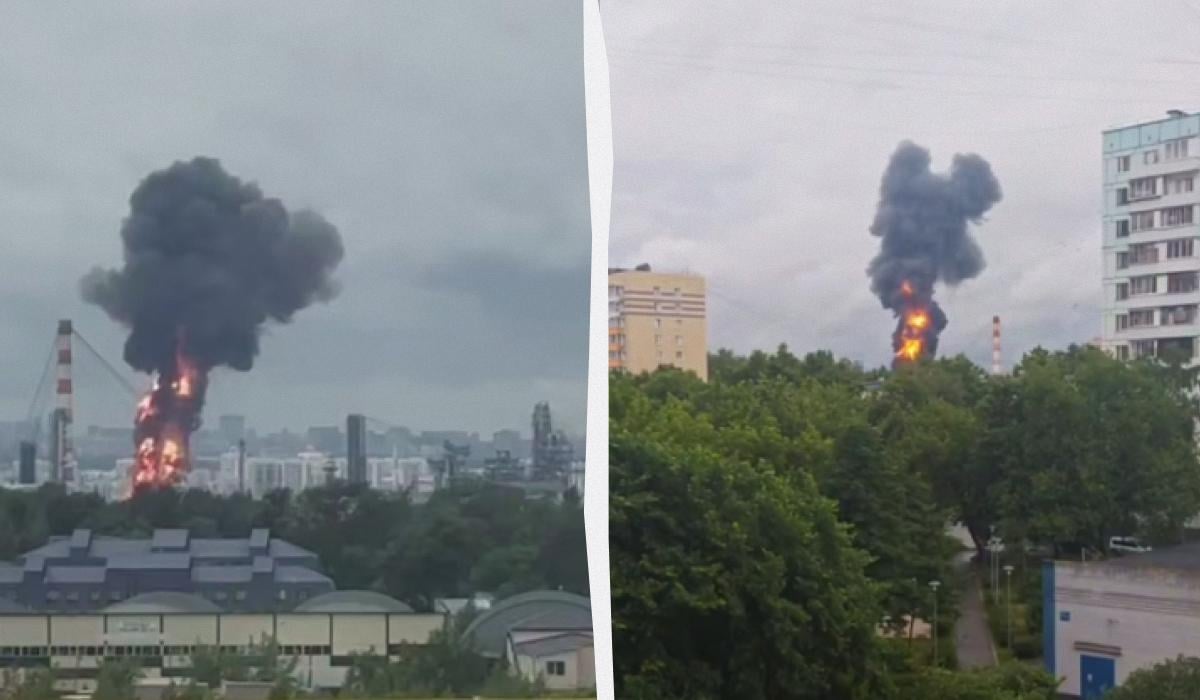 Українські дрони уразили великий НПЗ у Москві (відео)