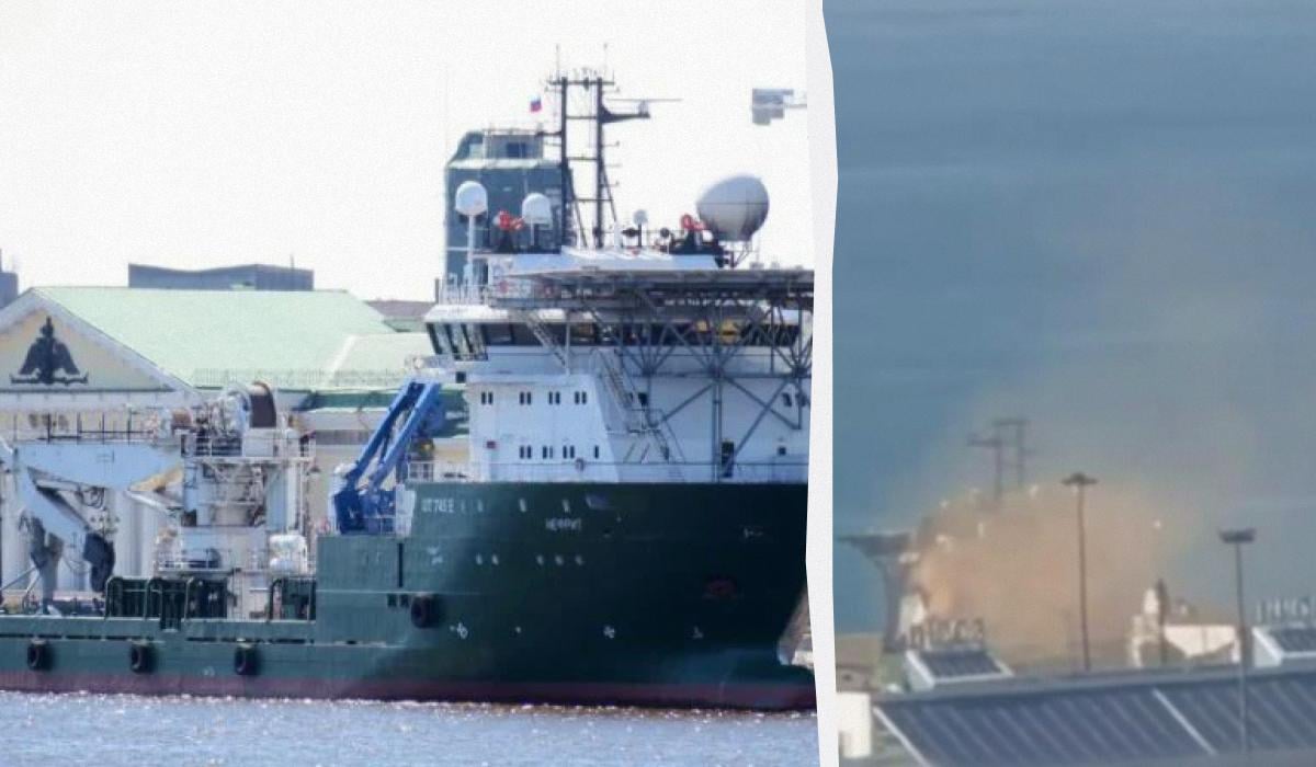 У Сочі морський дрон атакував російське судно забезпечення NEFRIT (відео)