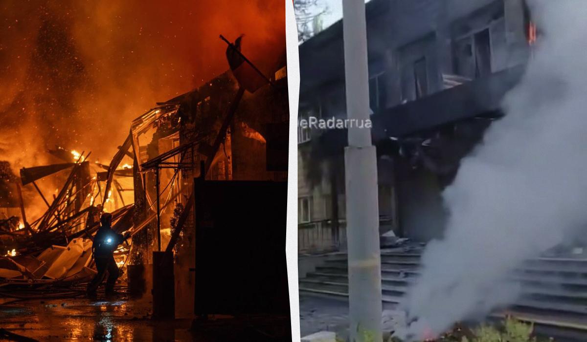 У Києві російські дрони уразили школу й СТО, у Вишневому приліт по трасі (фото, відео)
